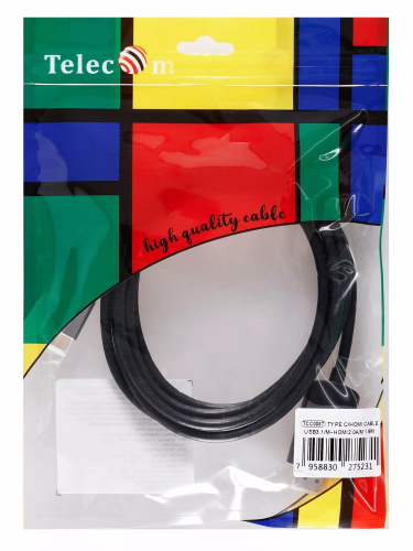 Кабель-переходник USB3.1 Type-C(M)--> HDMI A(m) 4K@60Hz, 1.8m, TELECOM <TCC008T-1.8M> (1/200) фото 6 Кабель-переходник USB3.1 Type-C(M)--> HDMI A(m) 4K@60Hz, 1.8m, TELECOM <TCC008T-1.8M> (1/200) фото 6