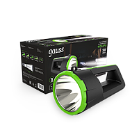 Фонарь GAUSS прожекторный модель GFL701 5W 280lm Li-ion 5000mAh диммируемый LED, power bank, 5 режимов, IP33, 233х112х108 см 1/10/30 (GF701)