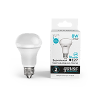 Лампа светодиодная GAUSS Elementary R63 8W 650lm 4100K Е27 1/10/50 (63228)