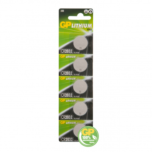 Элемент питания GP  CR 2032  BL5   (5/100/2000) (4891199001147)
