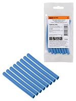 Набор трубок термоусаживаемых, не поддерживающих горение, клеевых, длиной 10 см ТТкНГ(3:1) "Моноцвет, синий 6,4/2,0 TDM" (1/200) (SQ0548-2705)