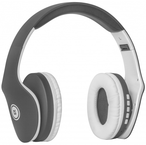 Наушники полноразмерные DEFENDER FreeMotion B525, Bluetooth.MP3.FM, серые/белые (1/40) (63527) фото 7