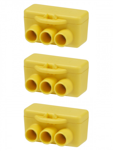 Клемма винтовая изолированная КВИ-3 для Al и Cu проводов (6,0мм2) желтая TDM (30/720) (SQ0510-0605) фото 4