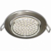 Светильник ECOLA GX53 H4 Downlight встраиваемый без рефлектора сатиновый хром 38х106 ЦЕНА ЗА УПАКОВКУ!!(10шт в уп!!!) (1/10) (FS5310ECB)