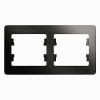 Рамка 2-м GLOSSA горизонт. антрацит Systeme Electric GSL000702 (1/30/180)