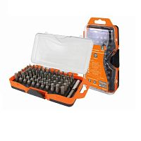 Набор бит TDM №4, 66 бит: SL,PH ,PZ ,HEX,TORX,SQ,удлин-ль,сталь CR-V,в пласт.держ.«Алмаз» (1/24) (SQ1019-0104)