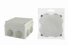 Распаячная коробка ОП 110х110х70мм, крышка на винтах, IP55, 8вх. TDM (48) (SQ1401-0114)