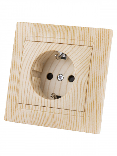 Розетка 2П+З 16А 250В с защ. шт. сосна , с/у, "Лама" (10/120) TDM (SQ1815-0311) фото 5 Розетка 2П+З 16А 250В с защ. шт. сосна , с/у, "Лама" (10/120) TDM (SQ1815-0311) фото 5