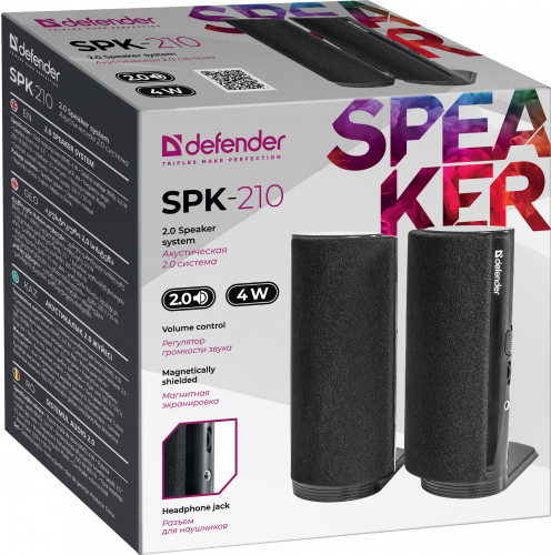 Акустическая 2.0 система DEFENDER SPK-210, от сети 220 Вт (1/40) (65210) фото 5