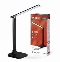 Светильник настольный светодиодный SIMPLE ССО-02Ч 10Вт 625Лм сенсор, адаптер ЧЕРНЫЙ IN HOME (1/20) (4690612013480)