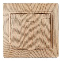 Розетка INTRO 2P+E Schuko с крышкой, 16АХ-250В, скрытой установки, Plano, сосна (1/10/100/2500) (Б0030065)