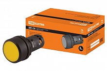 Кнопка с фиксацией SB7-CAL55 d22мм 1з+1р желтая TDM (SQ0746-0016)