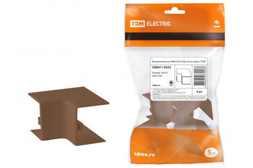 Внутренний угол КМВ 20х10 бук (цена за 4шт./комп.) TDM (1/25/250) (SQ0411-0322)