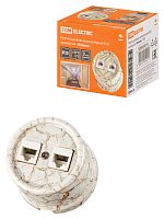 Розетка TDM двойная компьютерная RJ45 мраморная «Болонь» (1/72) (SQ1820-0151)