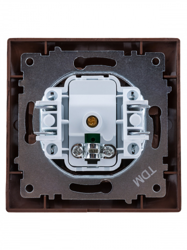 Розетка телевизионная простая (0-2400МГц, "мама") венге , с/у, "Лама" (10/120) TDM (SQ1815-0417) фото 3 Розетка телевизионная простая (0-2400МГц, "мама") венге , с/у, "Лама" (10/120) TDM (SQ1815-0417) фото 3