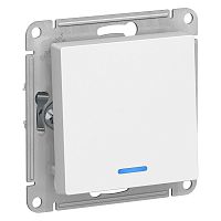 Механизм выключателя 1-кл. С/У ATLASDESIGN 10А IP20 (сх. 1а) 10AX с подсветкой бел. Systeme Electric ATN000113 (1/20/160)