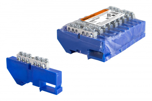 Шина "N" нулевая с изолятором на DIN-рейку 6x9мм стойка бол. 6 групп никелированная TDM (1/10/500) (SQ0801-0326) Шина "N" нулевая с изолятором на DIN-рейку 6x9мм стойка бол. 6 групп никелированная TDM (1/10/500) (SQ0801-0326)