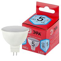 Лампа светодиодная ЭРА RED LINE LED MR16-5W-840-GU5.3 R GU5.3 5 Вт софит нейтральный белый свет (1/100) (Б0049639)