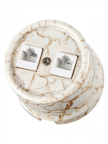 Розетка TDM двойная телефонная RJ11 мраморная «Болонь» (1/72) (SQ1820-0150) фото 6 Розетка TDM двойная телефонная RJ11 мраморная «Болонь» (1/72) (SQ1820-0150) фото 6