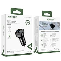 Блок питания автомобильный 1 USB, 1 Type-C ACEFAST B4, 3000mA, пластик, QC3.0, PD66Вт, цвет: чёрный (1/15/120) (6974316280392)