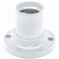 Патрон ECOLA накладной прямой E27 Белый (10/150) (AB7STWEAY)