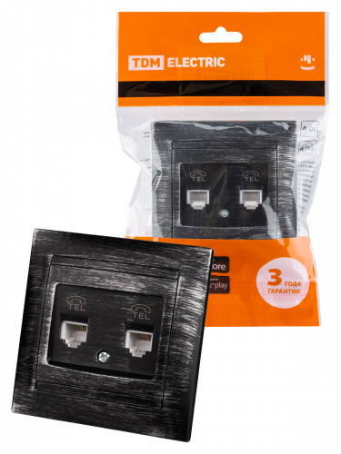 Розетка двойная телефонная RJ11 старинное серебро с/у, "Лама" (1/10) TDM (SQ1815-0659) Розетка двойная телефонная RJ11 старинное серебро с/у, "Лама" (1/10) TDM (SQ1815-0659)