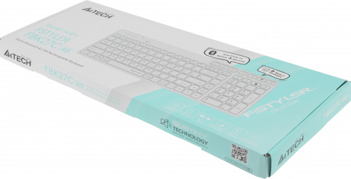 Клавиатура беспроводная A4TECH Fstyler FBK27C AS белый USB BT/Radio slim Multimedia (FBK27C AS (White))(1/20) фото 3
