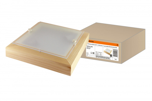 Светильник TDM НПБ 02-2х40-111 УХЛ4 "Киото-1" сосна 2х40 Вт IP20 (270х270х75) (1/1) (SQ0303-0405)