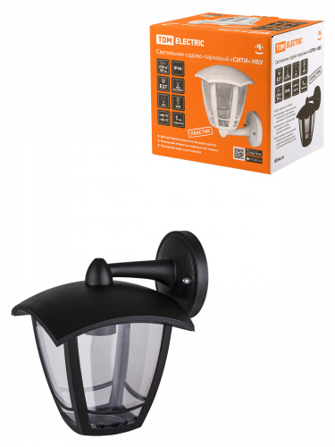 Светильник TDM садово-парковый "СИТИ" НБУ 07-60-002 У1 4-х гранник настенный вниз черный (1/8) (SQ0330-1302) Светильник TDM садово-парковый "СИТИ" НБУ 07-60-002 У1 4-х гранник настенный вниз черный (1/8) (SQ0330-1302)