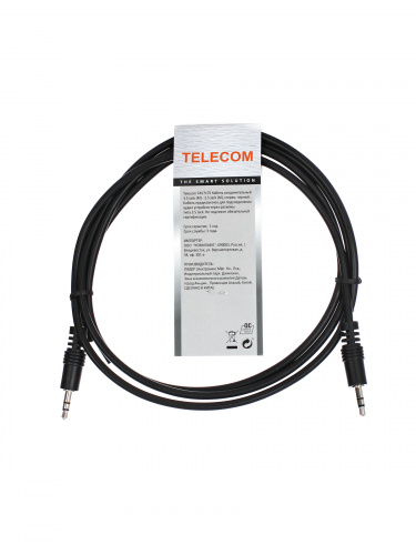 Кабель соединительный TELECOM 3.5 Jack (M) - 3.5 Jack (M), стерео, аудио, 1.5 м. (1/250) (TAV7175-1.5M) фото 3