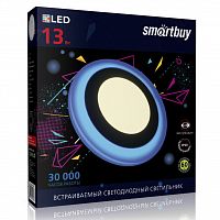 Светильник светодиодный SMARTBUY даунлайт с подсветкой SBL-DLB-13W-3000K-B-IP20 (1/20) (SBL-DLB-13-3K-B)