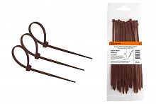 Хомут нейлоновый 2.5х100мм (венге) (25 штук) серия "ЭКО" TDM (1/50/900) (SQ0515-0375)