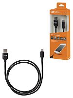 Дата-кабель TDM ДК 8, USB - USB Type-C, 1 м, тканевая оплетка, черный, (1/200) (SQ1810-0308)