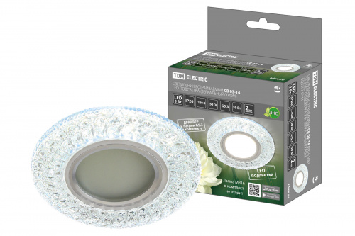 Светильник светодиодный TDM встраиваемый СВ 03-14 MR16 50Вт G5.3 подсветка 3 Вт зеркальный/хром (1/10/100) (SQ0359-0144) Светильник светодиодный TDM встраиваемый СВ 03-14 MR16 50Вт G5.3 подсветка 3 Вт зеркальный/хром (1/10/100) (SQ0359-0144)