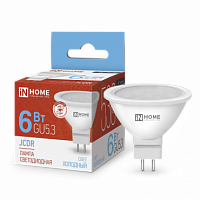 Лампа светодиодная IN HOME JCDR-VC 6Вт 230В GU5.3 6500К 530Лм (10/100) (4690612030739)