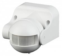 Датчик движения ЭРА MD 03 для дома инфракрасный белый 1200 Вт угол 140 градусов 12 метров (Б0043809)