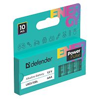 Элемент питания DEFENDER LR03 ААА PowerPulse BL10  (10/200) (56024)