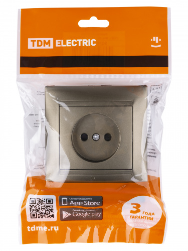 Розетка 2П 10А 250В с защ. шт. бронза , с/у, "Лама" (10/120) TDM (SQ1815-0710) фото 2 Розетка 2П 10А 250В с защ. шт. бронза , с/у, "Лама" (10/120) TDM (SQ1815-0710) фото 2