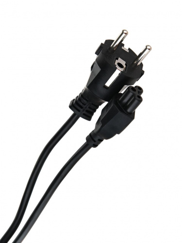 Кабель питания для ноутбуков, 1,8m , 3-pin, с заземлением, (прямой)  220V  (Европейский стандарт) Telecom <TP022-1.8-BK>(1/100)