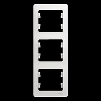 Рамка 3-м GLOSSA верт. бел. Systeme Electric GSL000107 (1/15/90)