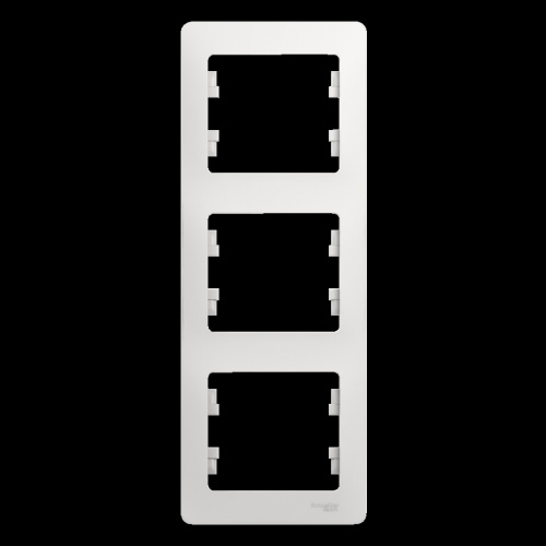 Рамка 3-м GLOSSA верт. бел. Systeme Electric GSL000107 (1/15/90)