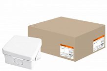Распаячная коробка ОП 65х65х50мм, крышка, IP54, 4вх. TDM (10/120) (SQ1401-0111)