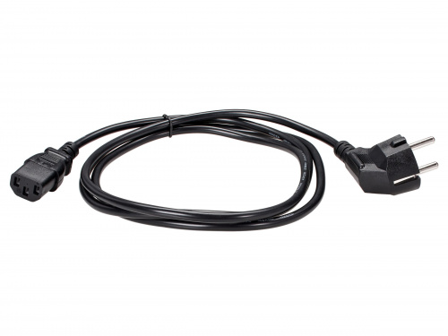 Кабель компьютер - розетка 220V EU (угловой)<VDE> 3GX0,75mm2, 1,8m, медь, Telecom <TY021-CU0.75-1.8M>  (1/60)