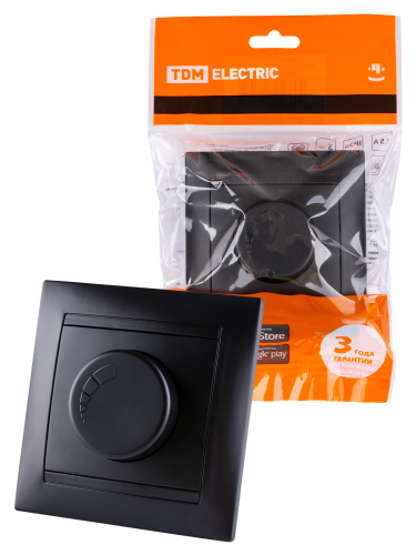 Светорегулятор RL 300 Вт графит , с/у, "Лама" (8/96) TDM (SQ1815-0609) Светорегулятор RL 300 Вт графит , с/у, "Лама" (8/96) TDM (SQ1815-0609)