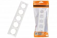 Рамка 5-ти постовая горизонтальная белая "Лама" (1/10/120) TDM (SQ1815-0037)