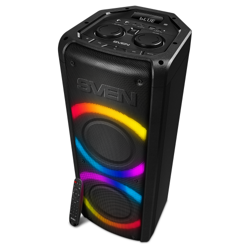 Портативная аудиосистема напольная SVEN АС PS-710 (100 Вт, TWS, Bluetooth, FM, USB, microSD, LED-дисплей, 4400мА*ч), черный (1/2) (SV-021696) фото 6