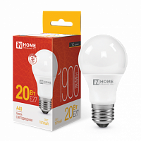 Лампа светодиодная IN HOME A60-VC 20Вт 230В Е27 3000К 1900Лм (10/100) (4690612020297)