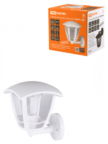 Светильник TDM садово-парковый "СИТИ" НБУ 07-60-001 У1 4-х гранник настенный вверх белый (1/8) (SQ0330-1311) Светильник TDM садово-парковый "СИТИ" НБУ 07-60-001 У1 4-х гранник настенный вверх белый (1/8) (SQ0330-1311)