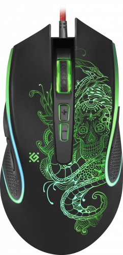 Мышь проводная игровая DEFENDER Venom GM-640L, USB, 8 кн., 3200dpi, черный  (1/40) (52640) фото 6