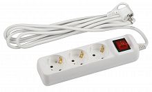 Удлинитель ЭРА U-3es-3m-3x1,5 с заземлением с выключателем 3 розетки 3м ПВС 3x1,5мм2 16А (1/10) (Б0044040)